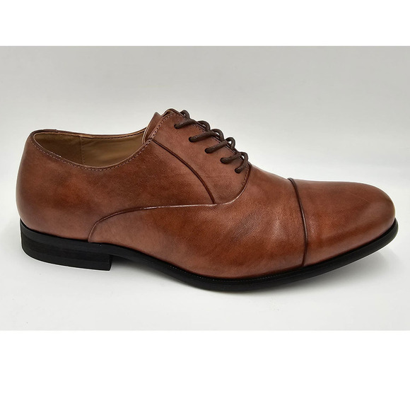Kenneth Cole Reaction Kylar Oxfords Brown Lace Up Cap Toe Shoe Men's 7W - Picture 3 of 10